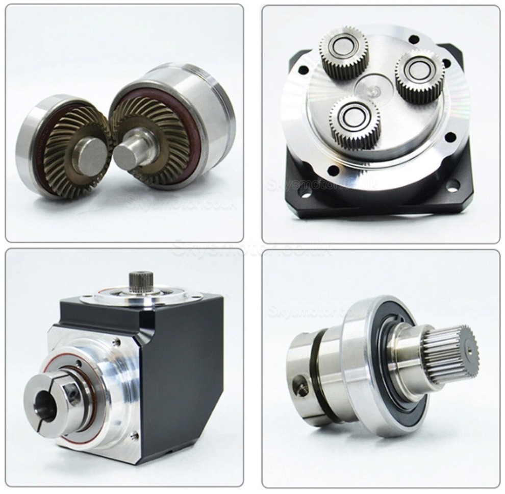 PVF090 Series Nema34 Right Angle Planetary Gearbox Ratio 3:1 - 100:1 for Nema34 Stepper Motor / 90mm Servo Motor